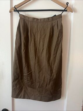 Vintage Brown Pencil Skirt - Women's